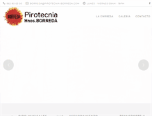 Tablet Screenshot of pirotecnia-borreda.com